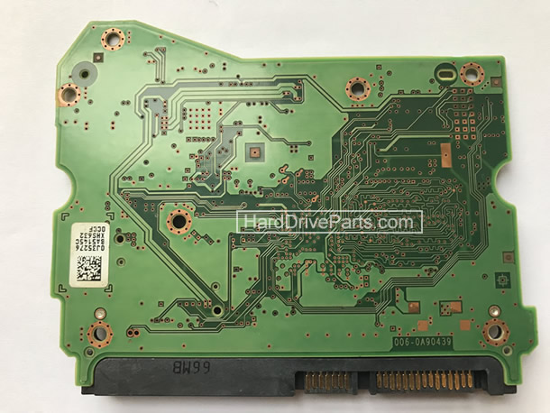 HUH728080ALE600 Western Digital Harde Schijf PCB Printplaten 006-0A90439