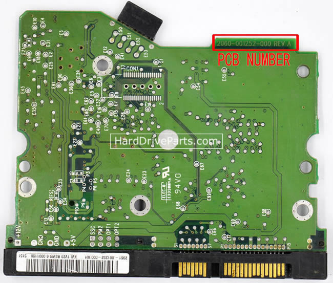 2060-001252-000 WD Harde Schijf PCB Printplaat