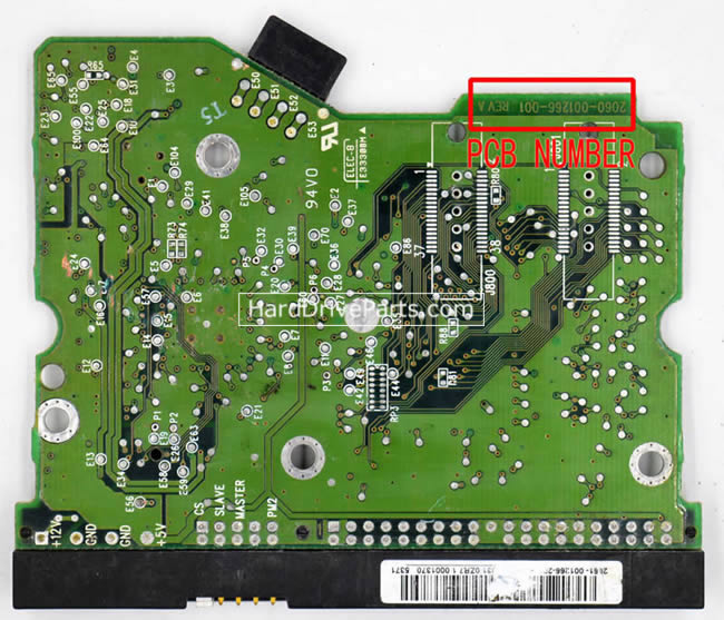 2060-001266-001 Harde Schijf PCB Elektronica WD WD1200BB