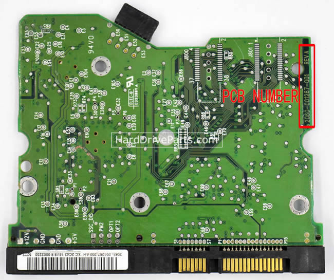 2060-001267-001 WD Harde Schijf PCB Printplaat