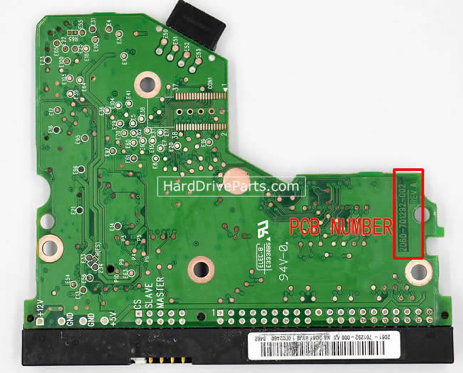 2060-701292-002 Printplaat Harde Schijf PCB WD WD2500JB