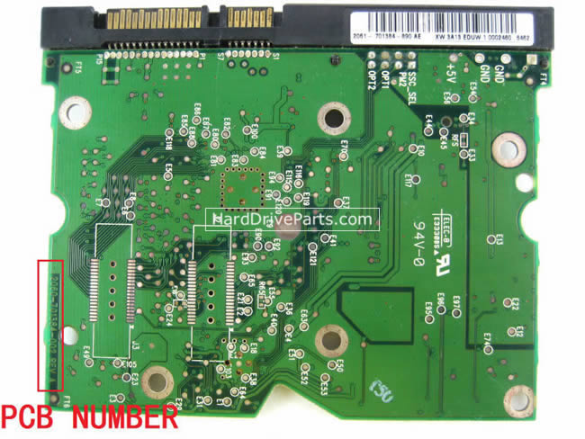 2060-701384-002 Printplaat Harde Schijf PCB WD WD1600ADFD