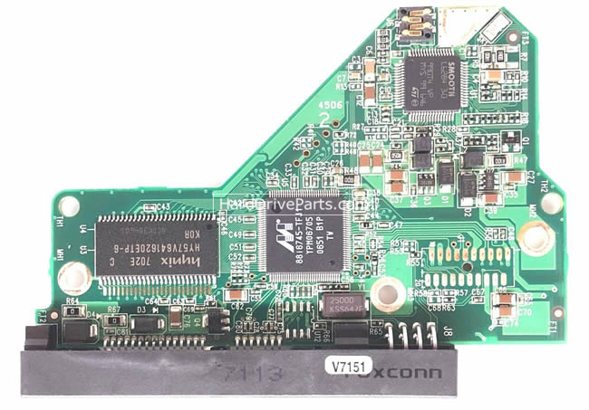 2060-701444-003 Printplaat Harde Schijf PCB WD WD2500AAJS