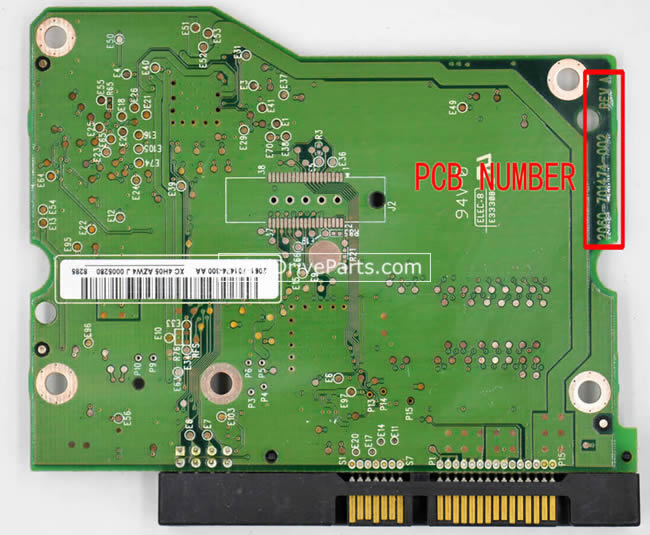 2060-701474-002 Printplaat Harde Schijf PCB WD WD10EACS