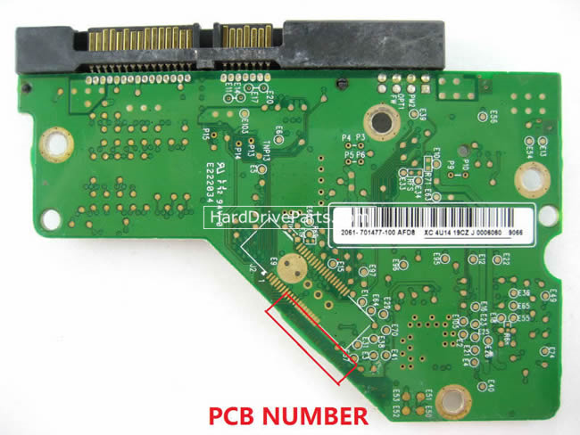 2060-701477-002 Printplaat Harde Schijf PCB WD WD1600AAJS