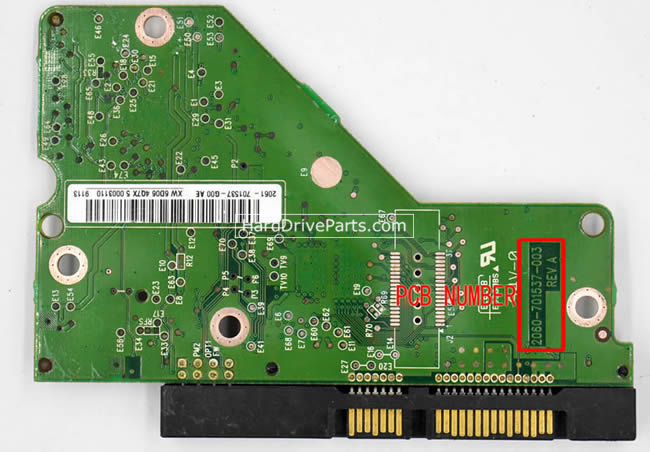 2060-701537-003 Printplaat Harde Schijf PCB WD WD4000AAKS