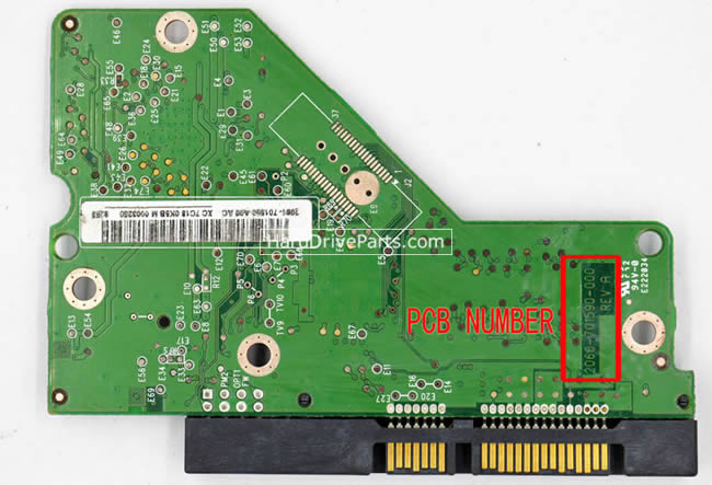 2060-701590-000 Printplaat Harde Schijf PCB WD WD10EAVS