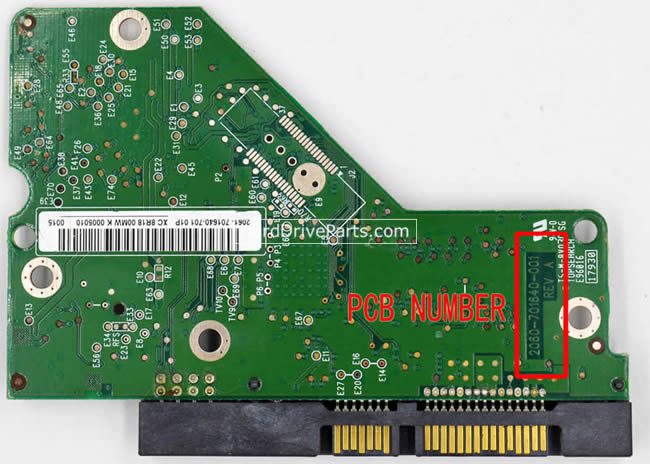 2060-701640-001 Printplaat Harde Schijf PCB WD WD10EADS