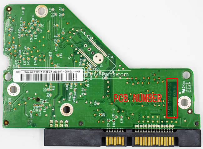 2060-701640-002 Printplaat Harde Schijf PCB WD WD10EADS