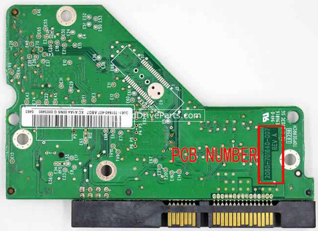 2060-701640-007 WD Harde Schijf PCB Printplaat