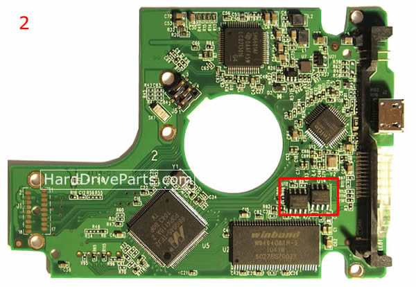 WD10TMVV Western Digital Harde Schijf PCB Printplaten 2060-701675-004
