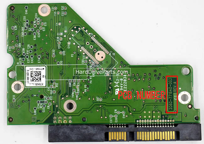 2060-771640-003 Printplaat Harde Schijf PCB WD WD3200AAKX