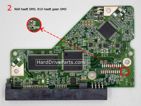 2060-771640-003 REV A / REV P1 / REV P2 WD Harde Schijf PCB Printplaat