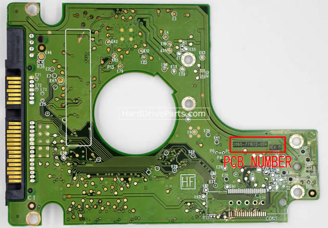 2060-771672-004 Printplaat Harde Schijf PCB WD WD6400BEVT