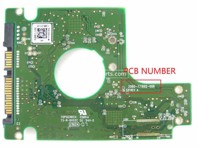 2060-771692-006 Harde Schijf PCB Elektronica WD WD2500BEKX