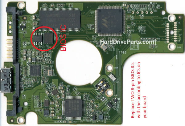 2060-771814-001 REV A / REV P1 / REV P2 WD Harde Schijf PCB Printplaat