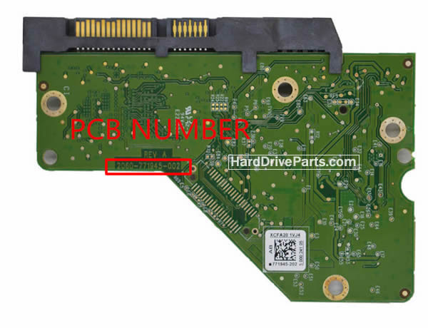 2060-771945-002 REV A / REV P1 / REV P2 WD Harde Schijf PCB Printplaat