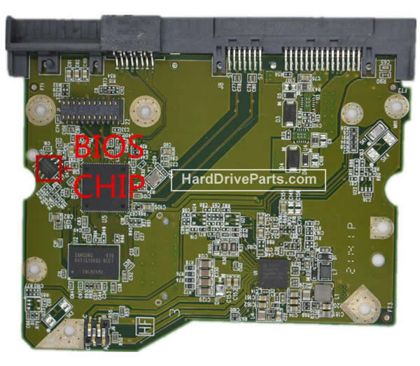 2060-800001-000 REV A / REV P1 / REV P2 WD Harde Schijf PCB Printplaat