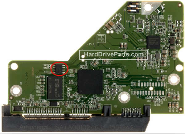 2060-800006-001 REV A / REV P1 / REV P2 WD Harde Schijf PCB Printplaat