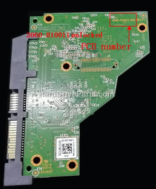 WD60EFAX WD Harde Schijf PCB 2060-810011-001