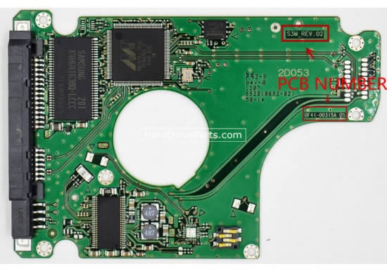 BF41-00315A Printplaat Harde Schijf PCB Samsung HM250HI