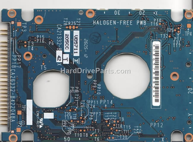 Fujitsu MHV2080AH Harde Schijf PCB CA26332-B42204BA