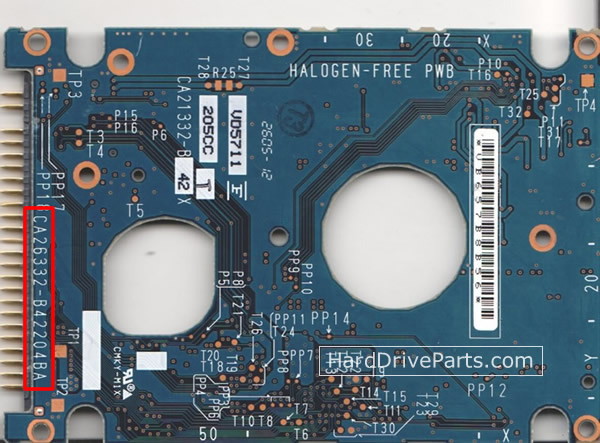 MHV2040AH Fujitsu Harde Schijf PCB Printplaten CA26332-B42204BA