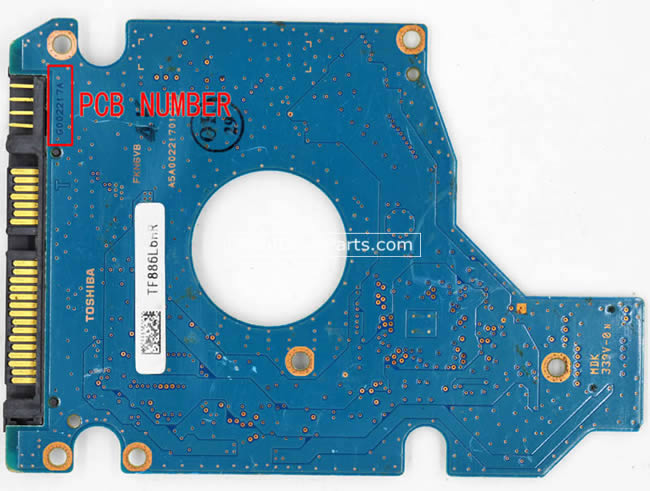 G002217A Harde Schijf PCB Elektronica Toshiba MK1246GSX