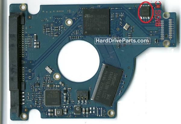 Seagate ST9500421AS Harde Schijf PCB Elektronica 100536286 REV E - Klik op de afbeelding om het venster te sluiten