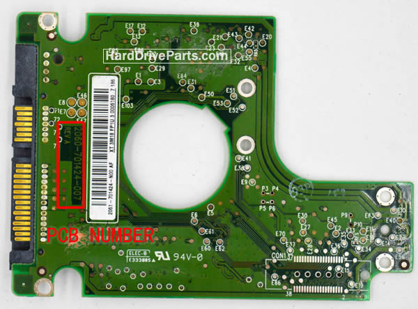 WD WD-WXEZ06301646 Harde Schijf PCB Elektronica 2060-701424-007 - Klik op de afbeelding om het venster te sluiten