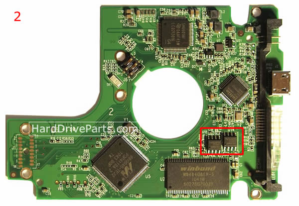 WD WD1600BMVV Harde Schijf PCB Elektronica 2060-701675-004