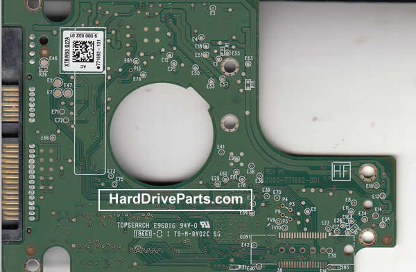 WD WD6400BPVT-00HXZT1 Harde Schijf PCB Elektronica 2060-771692-001