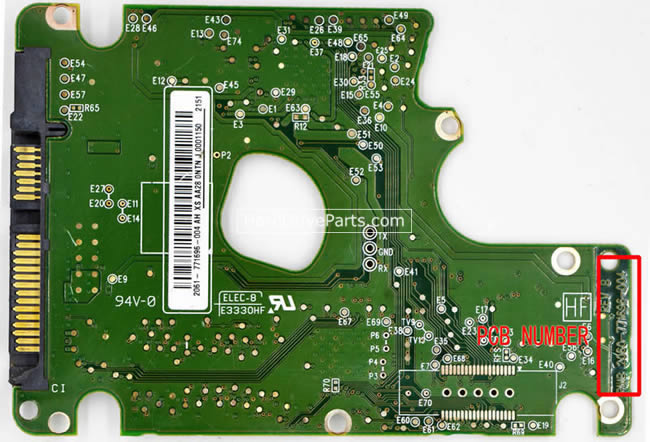 WD WD1600HLHX-75JJPV0 Harde Schijf PCB Elektronica 2060-771696-004