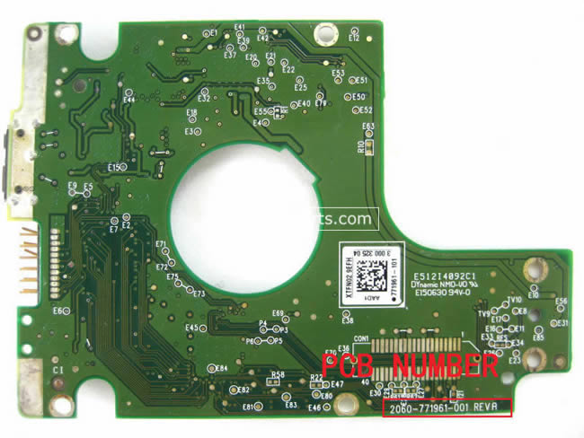 WD WD5000BMVW Harde Schijf PCB Elektronica 2060-771961-001