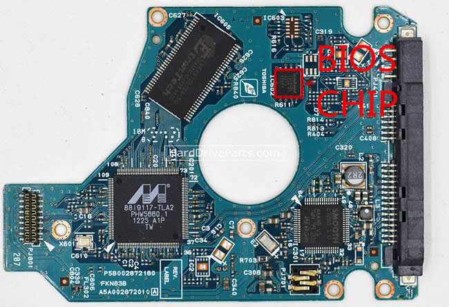 Toshiba MK5061GSY Harde Schijf PCB Elektronica G002872A